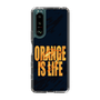 スリムプロテクションケース［ ORANGE IS LIFE black ］