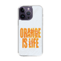 スリムプロテクションケース［ ORANGE IS LIFE white ］