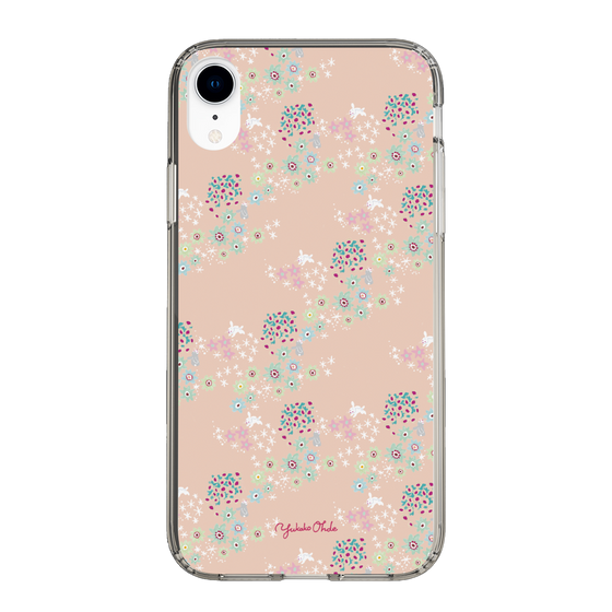 スリムプロテクションケース［ 野花と子うさぎ-ピンク ］