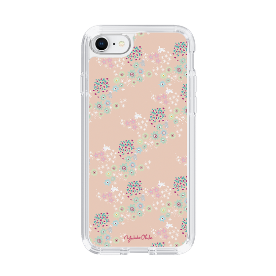 スリムプロテクションケース［ 野花と子うさぎ-ピンク ］