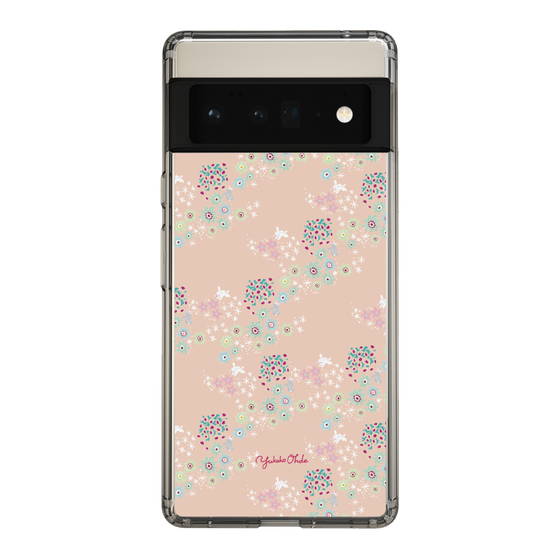 スリムプロテクションケース［ 野花と子うさぎ-ピンク ］