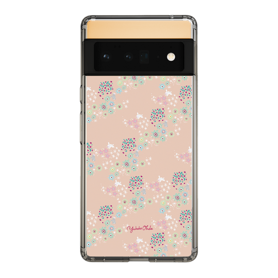 スリムプロテクションケース［ 野花と子うさぎ-ピンク ］