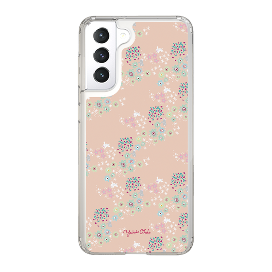 スリムプロテクションケース［ 野花と子うさぎ-ピンク ］