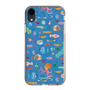 スリムプロテクションケース［ Colorful fishes of the sea-ブルー ］