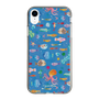 スリムプロテクションケース［ Colorful fishes of the sea-ブルー ］