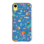 スリムプロテクションケース［ Colorful fishes of the sea-ブルー ］