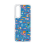 スリムプロテクションケース［ Colorful fishes of the sea-ブルー ］