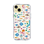 スリムプロテクションケース［ Colorful fishes of the sea-ホワイト ］