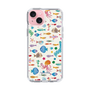 スリムプロテクションケース［ Colorful fishes of the sea-ホワイト ］