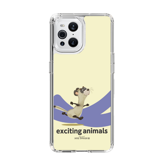 スリムプロテクションケース［ フェレット-exciting animals ］