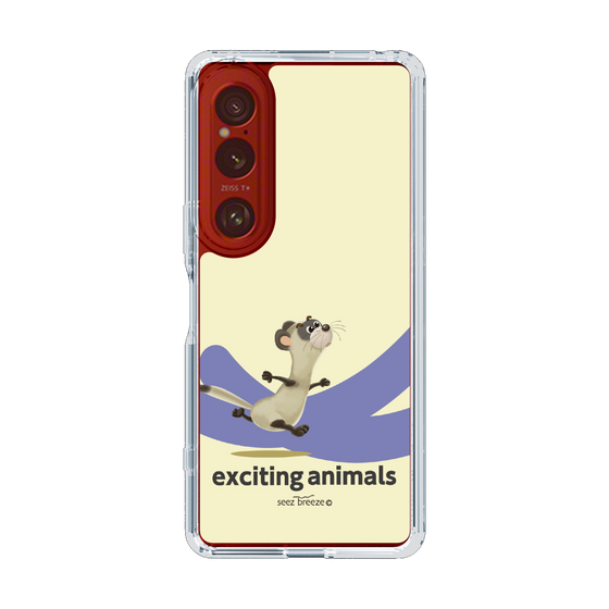 スリムプロテクションケース［ フェレット-exciting animals ］